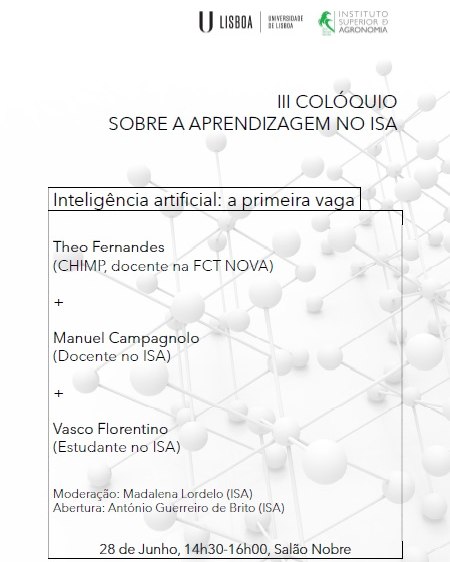 Investigador do CEF participa em Colóquio sobre Inteligência Artificial