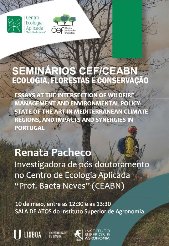 Seminário CEF/CEABN – Essay at the intersection of wildfire management and environmental policy: state of the air in Mediterranean-climate regions, and impact and synergies in Portugal