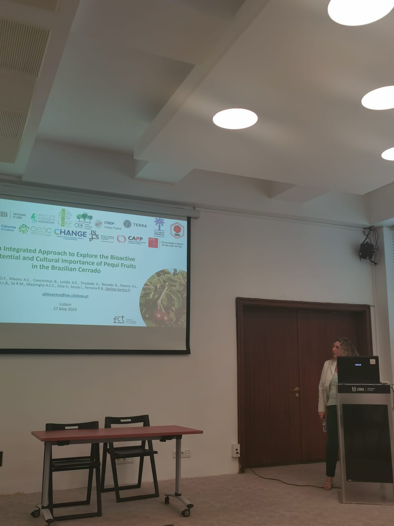 Investigadora do CEF na Sessão de apresentação dos resultados dos Projetos exploratórios CTROP-ULisboa